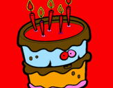 Disegno Torta di compleanno 2 pitturato su antonio maniaci