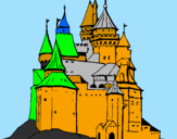 Disegno Castello medievale  pitturato su gabriele arandino maria