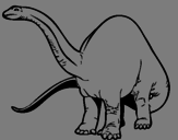 Disegno Branchiosauro II pitturato su lorenzo