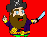 Disegno Pirata pitturato su giomby