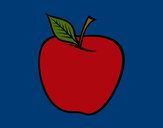 Disegno Grande mela pitturato su marigenny