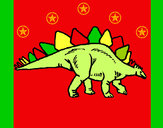 Disegno Stegosaurus  pitturato su icedude