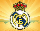 Disegno Stemma del Real Madrid C.F. pitturato su xavi
