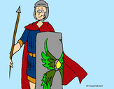Disegno Soldato romano II pitturato su marigenny