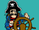 Disegno Capitano dei pirati  pitturato su dimartino