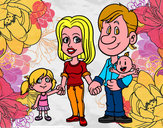Disegno Famiglia felice pitturato su vincy1997