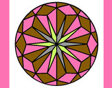 Disegno Mandala 42 pitturato su WalViolet