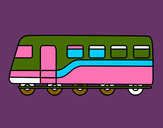 Disegno Passeggeri di treno pitturato su giugialbe