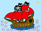 Disegno Pirate Ship pitturato su Giul