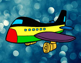 Disegno Gli aerei commerciali pitturato su adriano