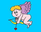 Disegno Cupido pitturato su anto1978