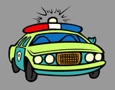 Disegno Auto della polizia pitturato su ivi3