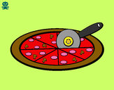 Disegno Pizza pitturato su Elisa