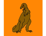 Disegno Tyrannosaurus Rex pitturato su cateeli