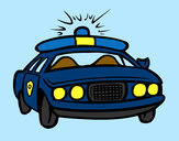Disegno Auto della polizia pitturato su MATTIA08