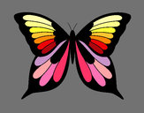 Disegno Farfalla 8 pitturato su mirtilla