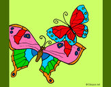 Disegno Farfalle pitturato su Love1D