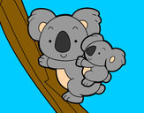 Disegno Madre koala pitturato su Love1D