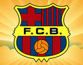 Disegno Stemma del FC Barcelona pitturato su 1D_WMYB_1D