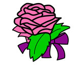 Disegno Rosa, botanica pitturato su ant026