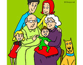 Disegno Famiglia pitturato su enya931