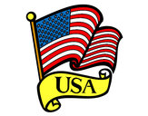 Disegno Bandiera degli Stati Uniti pitturato su marigenny