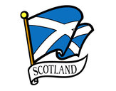 Disegno Bandiera della Scozia pitturato su marigenny