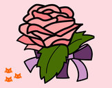 Disegno Rosa, botanica pitturato su clelia 