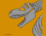Disegno Scheletro di Tyrannosaurus rex pitturato su Alessandro