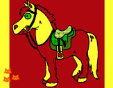 Disegno Cavallo 3 pitturato su clelia 