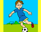 Disegno Giocare a calcio pitturato su antonio10