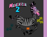 Disegno Madagascar 2 Marty pitturato su helena