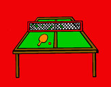 Disegno Ping pong pitturato su helena