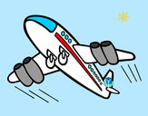 Disegno Aeroplano rapido pitturato su Leoleti