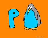Disegno Pinguino pitturato su silvia