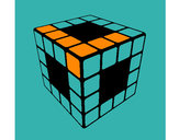 Disegno Cubo di Rubik pitturato su ChiccoAC