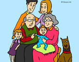Disegno Famiglia pitturato su ketty
