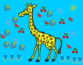 Disegno Giraffa  1 pitturato su alberto982