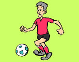Disegno Giocatore di calcio  pitturato su WalViolet
