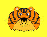 Disegno Tigre III pitturato su goldchild