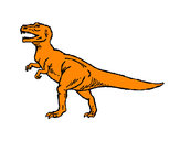 Disegno Tyrannosaurus Rex  pitturato su Luca