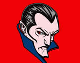 Disegno Profilo di Dracula pitturato su aleesha