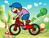 Disegno Bambino ciclista pitturato su marti625