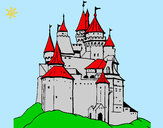 Disegno Castello medievale  pitturato su marti625