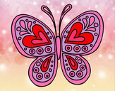 Disegno Mandala farfalla pitturato su camillax8