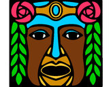 Disegno Maschera Maya pitturato su marti625