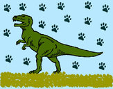 Disegno Tyrannosaurus Rex  pitturato su marti625