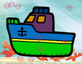 Disegno Yacht di lusso pitturato su Squalo