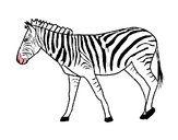 Disegno Zebra  pitturato su vegekuo