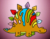 Disegno Bebè tuojiangosauro pitturato su coretto